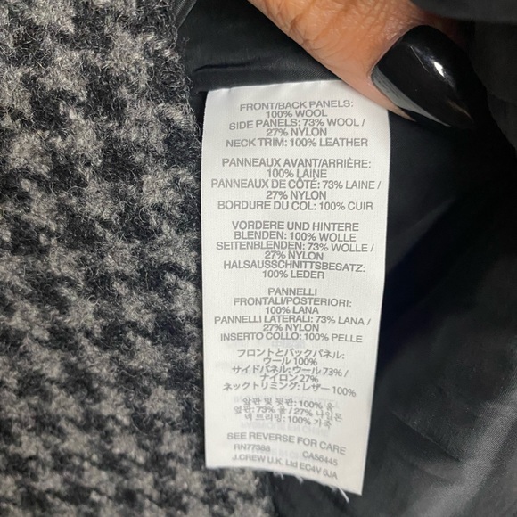 J Crew Black Grey Mixed Houndstooth Short Casual Dress size 0 - Picture 6 of 6